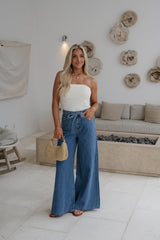 Felicity Floral Tube Top-Cream