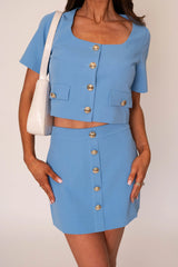 Larissa Skirt Set-Blue