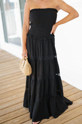 Stone Maxi Dress-Black