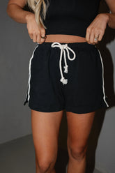 Butter Cozy Shorts-Black