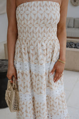 Lane Smocked Eyelet Maxi Dress-Natural