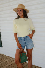 Honey Knit Top-Lemon