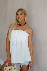 Tucker Pintuck Top-Off White