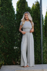 Bentley Pants Set-Heather Grey