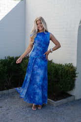 Blossom Maxi Dress- Blue