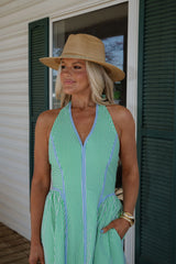 Hadley Midi Dress-Green