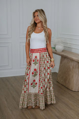 Patterson Floral Maxi Skirt-Cream Multi