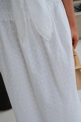Carson Strapless Maxi Dress-White