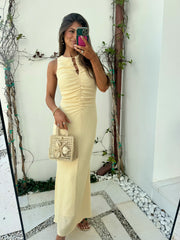 Maria Beaded Maxi Dress-Butter