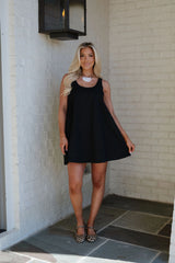 Ariel Swing Mini Dress-Black