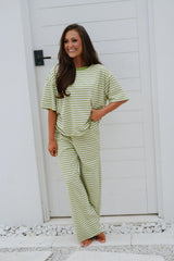 Quince Striped Pants Set-Avocoado