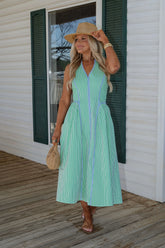 Hadley Midi Dress-Green