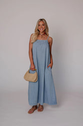Josephine Maxi Dress-Denim