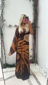 Margo Maxi Dress-Camel/Brown