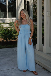 Morgan Palazzo Pants Set-Light Blue