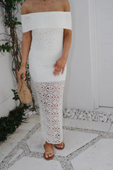 Milo Foldover Maxi Dress-Cream