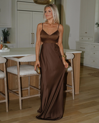 Luca Maxi Dress-Chocolate