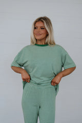 Garrison Striped Pants Set-Green
