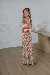 Patterson Floral Maxi Skirt-Cream Multi