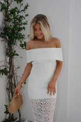 Milo Foldover Maxi Dress-Cream