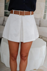 Ollie Mini Skirt-Ecru