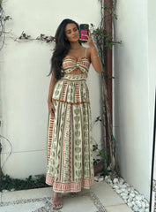 Marisol Smocked Maxi Dress-Bellini