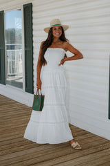 Stone Maxi Dress-White