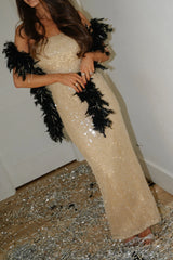 Lillie Sequin Maxi Dress-Gold