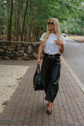 Alexus Leather Pants-Black