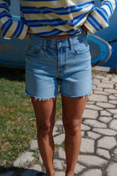 Izzie Shorts-Light Wash