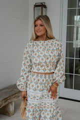 Mallie Skirt Set-Cream Multi