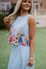 Caroline Skirt Set-Sky