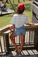 Violet Round Neck Top-Heather Grey