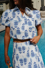 Prewitt Skirt Set-White/Blue