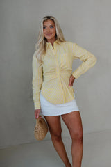 Finley Denim Skort-White