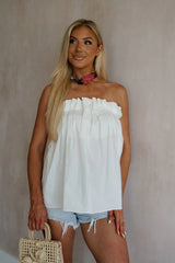 Tucker Pintuck Top-Off White