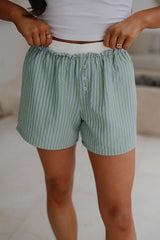 Kayden Striped Boxer Shorts-Matcha