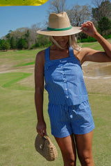 Charolette Shorts Set-Blue