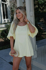 Addie Mini Dress-Butter Yellow