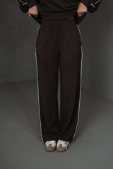 Piper Scuba Pants Set-Espresso/Cream