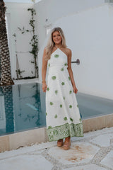 Kenneth Halter Maxi Dress-Olive