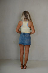 Montana Mini Skirt-Medium Wash