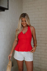 Mila Tailored Shorts-White