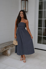 Gwen Midi Dress-Navy