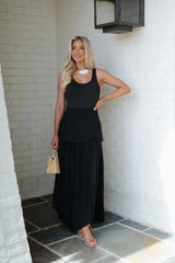 Lanny Pleated Skirt-Black