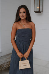 Gwen Midi Dress-Navy