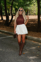 Anderson Ruched Top-Chocolate