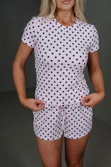Darby PolkaShorts Set-Pink