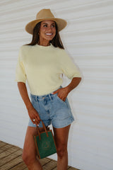 Honey Knit Top-Lemon