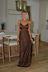 Luca Maxi Dress-Chocolate